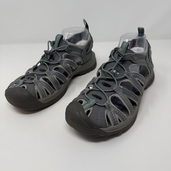 Keen Shoes - Keen Whisper Hiking Sandals Women's 10 Grey Teal Summer Footwear
